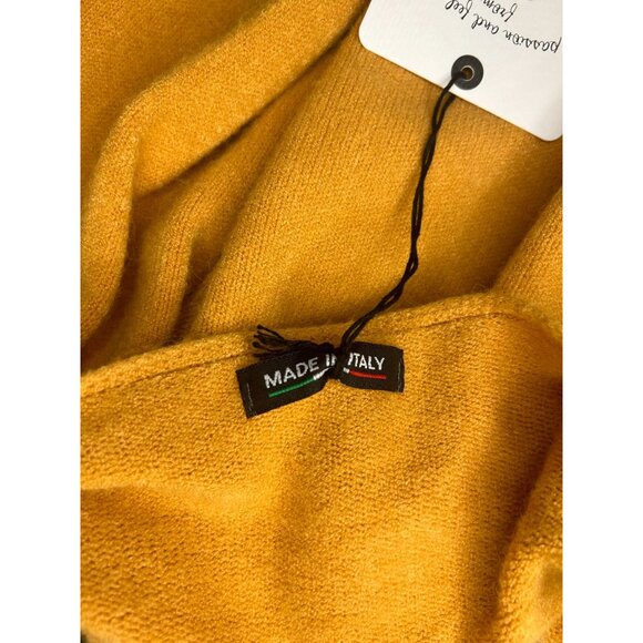 Made in Italy Women's Round Neck Long Sleeve Orange Sweater Sz M - NWT - Picture 5 of 8